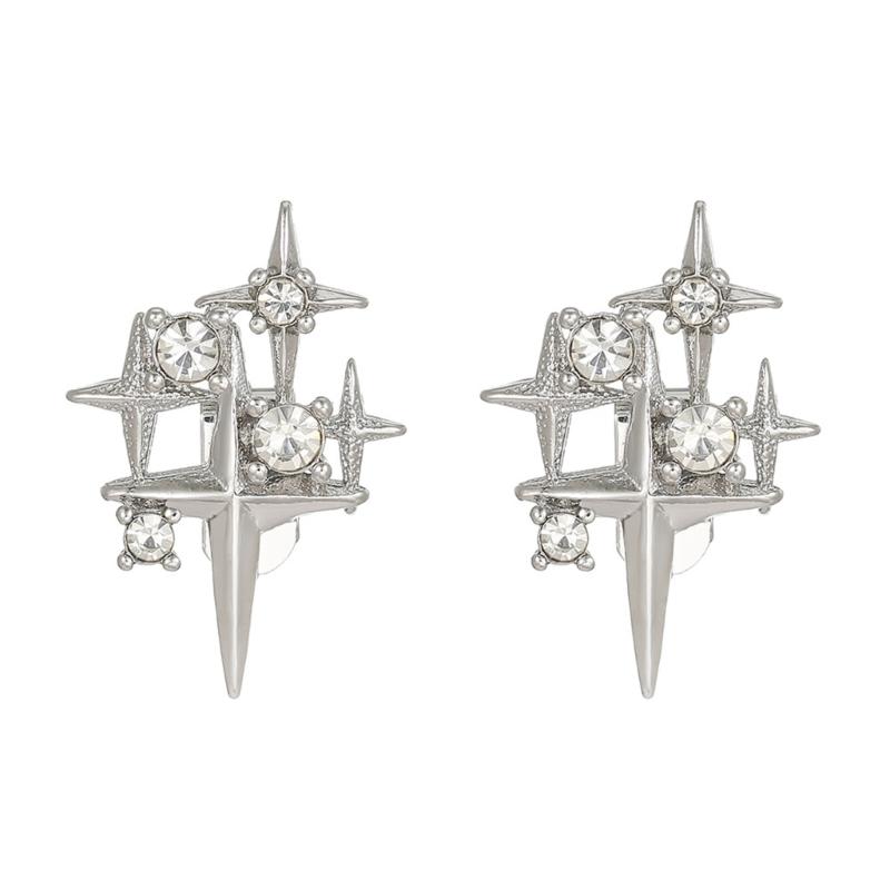 Star Earphone Clips Full Zircons Studded Crystal Designs Accessories Easy Installation for Decorations