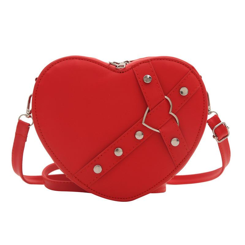 

Trendy Heart-shaped Box Bag 2024 New Women s Bag Popular Crossbody Bag Urban Chic Style червоний