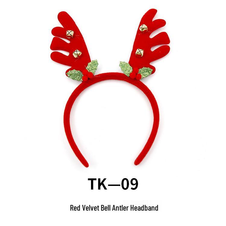 Christmas Tree & Reindeer Antler Sequin Headband for Adults & Kids - Festive Holiday Party Decoration