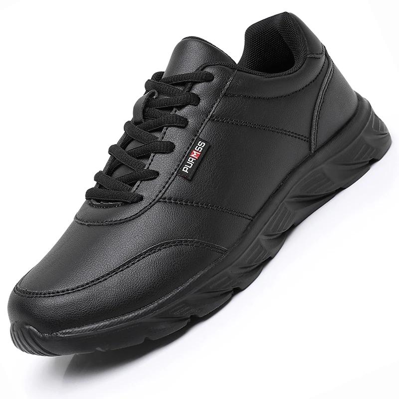 

Men s Sneakers Fashion PU Leather Men s Shoes Outdoor Jogging Training Shoes High-Quality Comfortable Shoes for Men Black 1 46