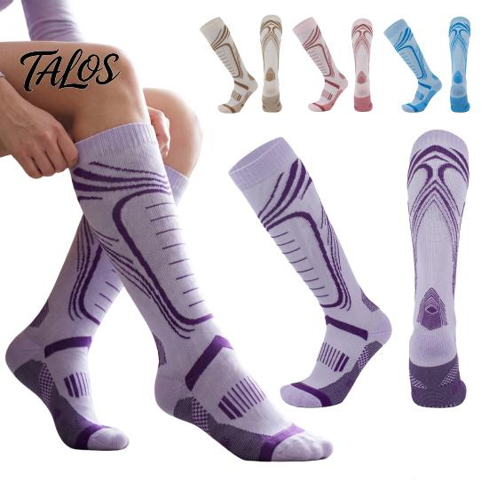 No Slip Snow Boot Socks Cotton Ski for Women, Thickened Thermal Snowboard Socks, Comfortable Pressure Relief Compression Skiing Calf Winter Sports and