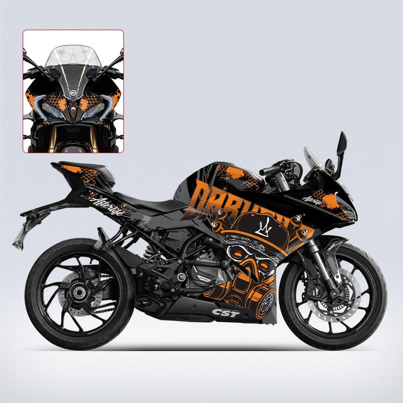 Pattern Printing Stickers Kits for Motorcycle Protection and Decoration, Used for CFMOTO 250SR 300SR 2022 2023, Various Styles