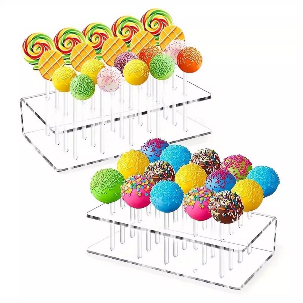 Cake Popping  Stand Lollipop Display Holder,Acrylic Clear Cake Popping Stand For Dessert Table Weddings Baby Showers Birthday Parties,Candy Decorative