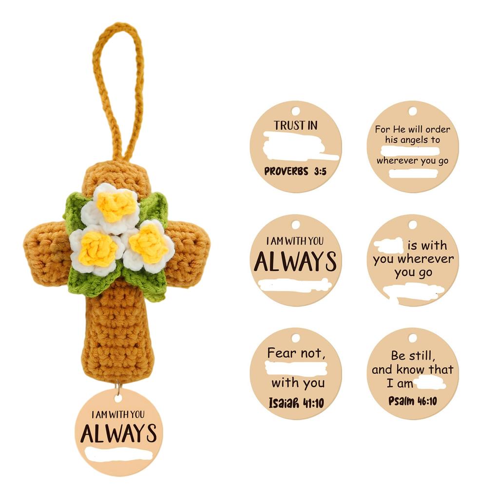 Crochet Car Hanging Ornament Pendant for Rearview Mirror Decoration