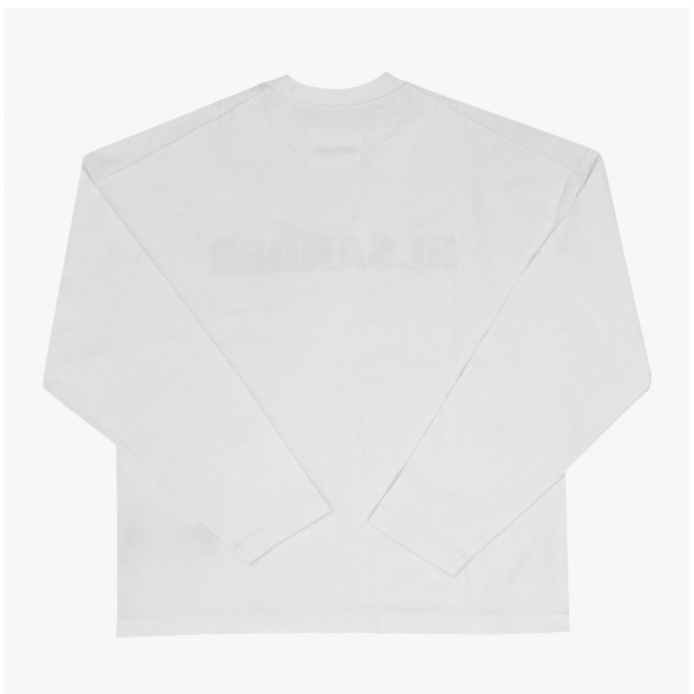 Jill Sander J22gc0136 J45148 102 Logo Men S Long Sleeve Tee
