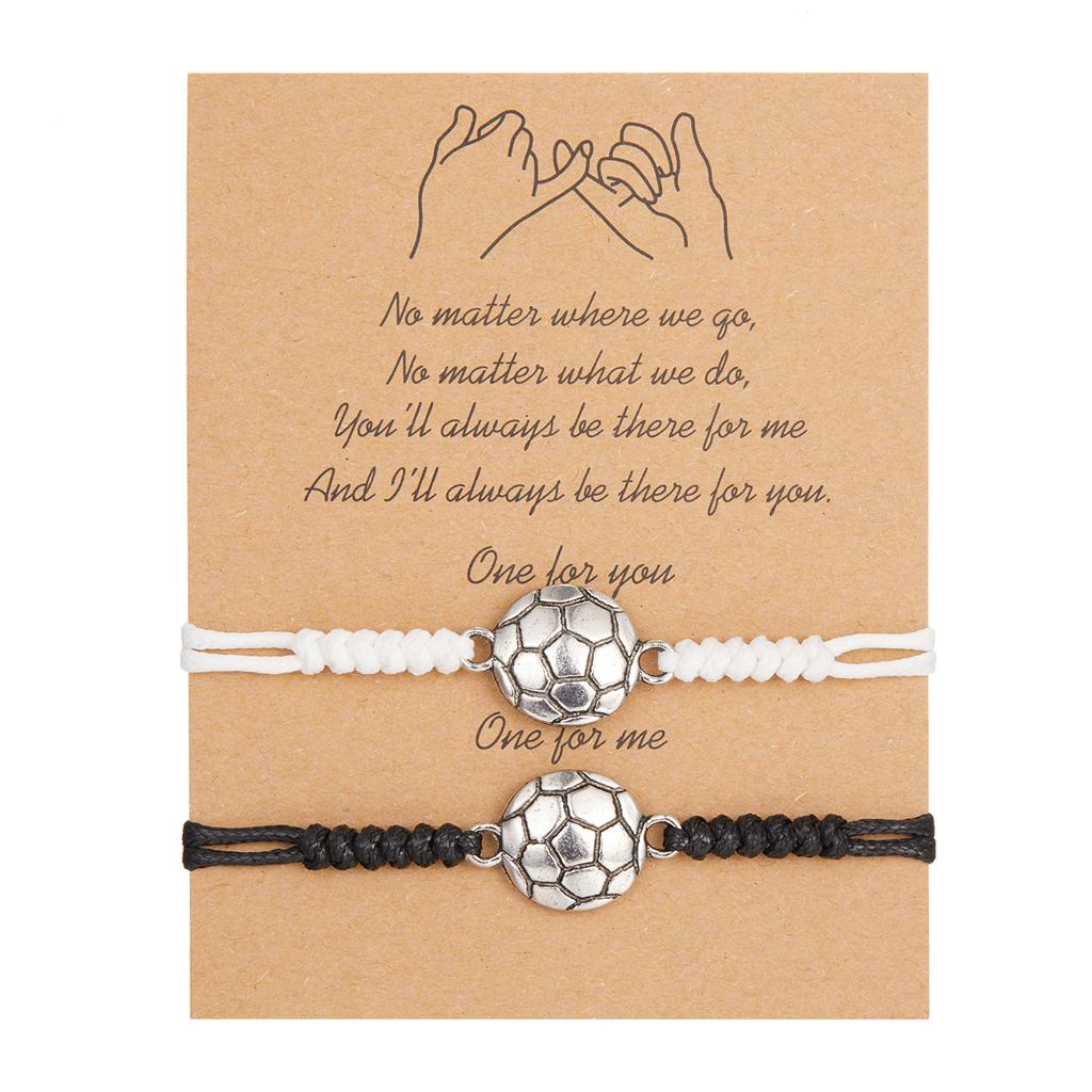 2pcs/set Minimalist Sun Moon Charm Couple Bracelet Friendship Jewelry Gift Handmade Adjustable Braided Rope Bracelets Wholesale