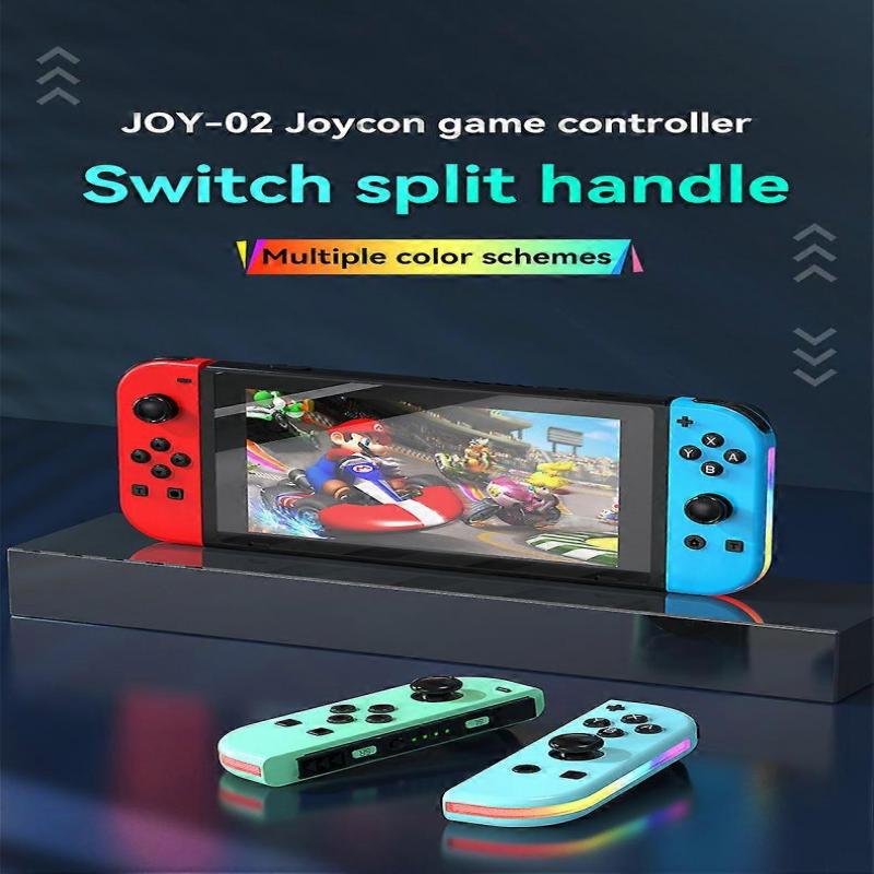 BT 5.2 RGB LED Switch L/R JoyCon Gamepad for Nintendo Switch/Lite/Oled JoyCon Gamepads Joystick with Dual Vibration(Blue Green)