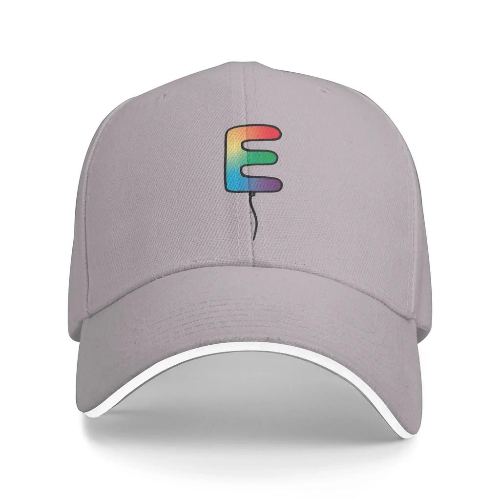 E Letter Baseball Cap Colorfull Cartoon Balloon Tennis Skate Sun-Proof Trucker Hat Men Women Fitted Retro Print Baseball Caps