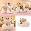 Milk Tea Mouse Plush Pillow With Short Velvet Material For Girls Bed Decor