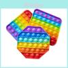 Kleurrijk 12cm Regenboog Siliconen Druk Bubbel Speeltje Voor Sensorisch En Educatief Plezier