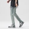 Spring and Summer New Style High Street Personalized Ripped Trousers Zipper Design Slim Jeans Men