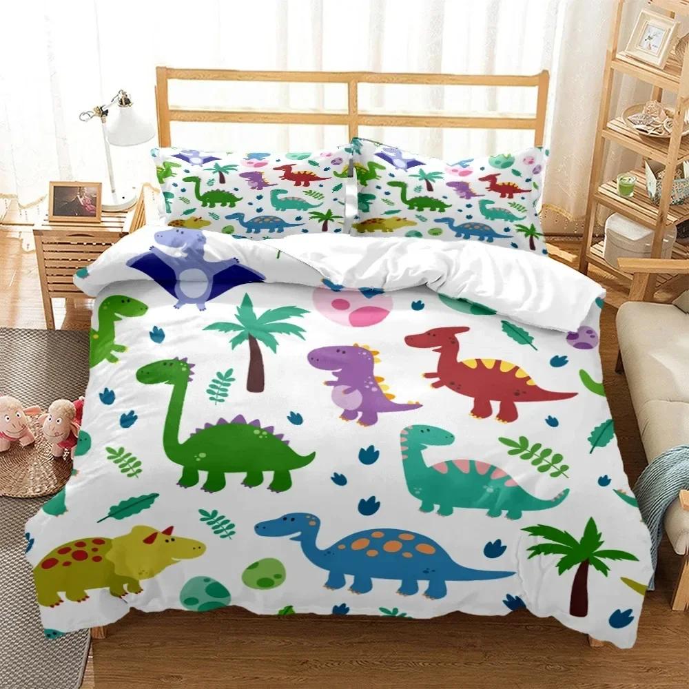 

Cartoon Dinosaur Polyester Bedding Set Single Twin Double Queen King Cal King Size Bed Linen Set 70x133cm 2pcs