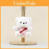 Chaveiro de Urso de Pelúcia Doce e Fofo com Pelo Curto e Designs de Laços Coloridos