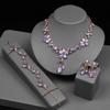 Elegant Crystal Flower Bridal Necklace Set - Fashionable European & American Jewelry Accessories