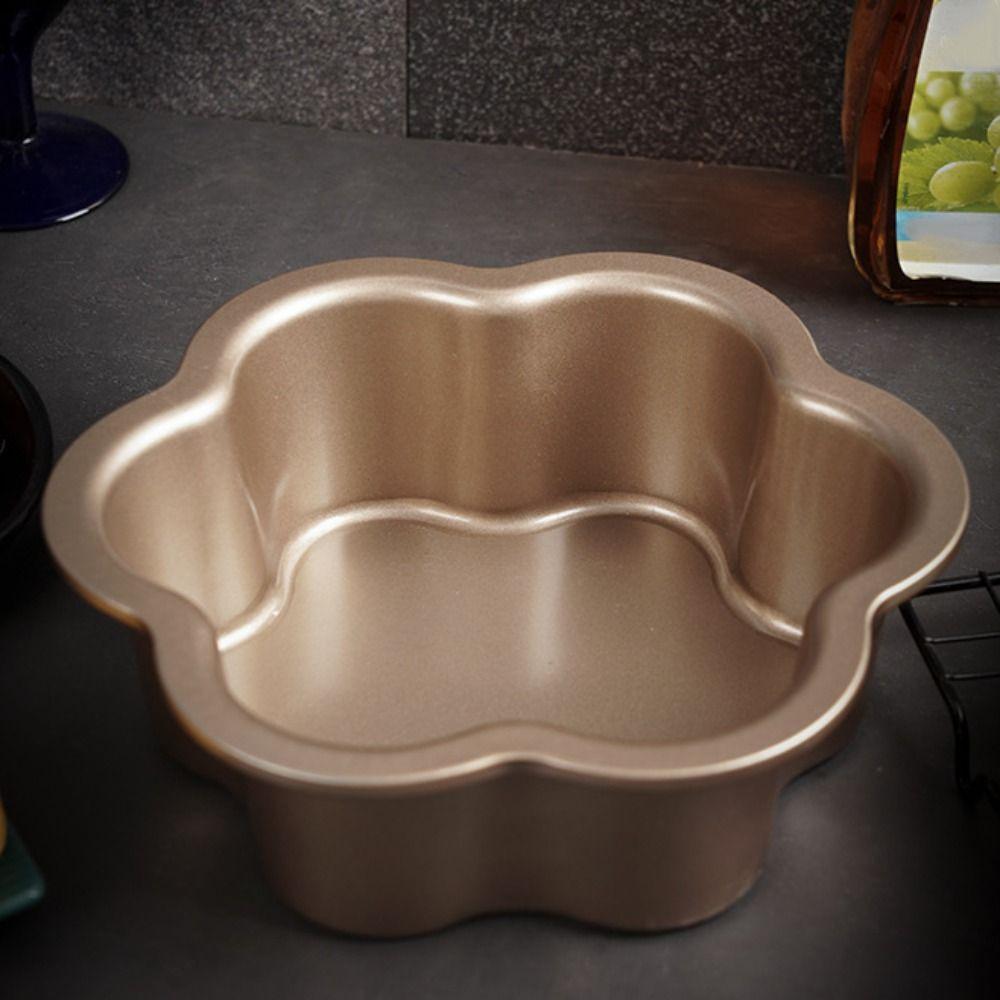 6/8inch Non-stick Baking Pan Reusable Carbon Steel Bread Mold Floral Shape Cake Pan  Dessert Making