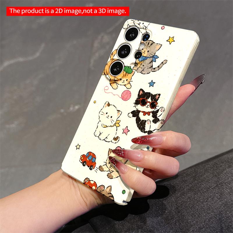 2DFlat Samsung phone case Cute Kittens Collection Phone Case Applicable to Galaxy S22 S23 S24 S25ULTRA S26 A12 A13 A14 A15 A16