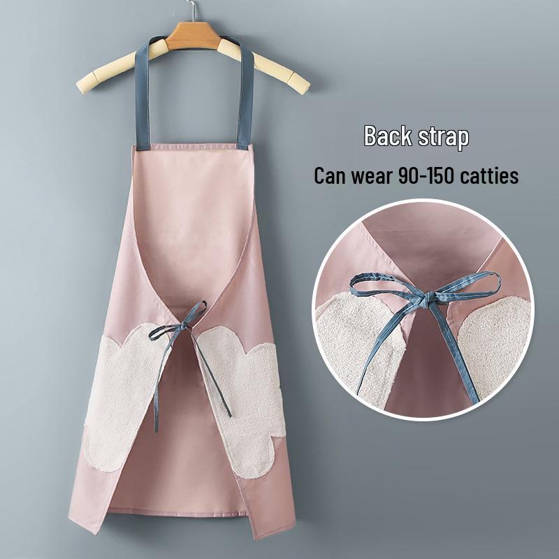 2023 Pink Waterproof Oilproof Half-Body Kitchen Apron for Men and Women