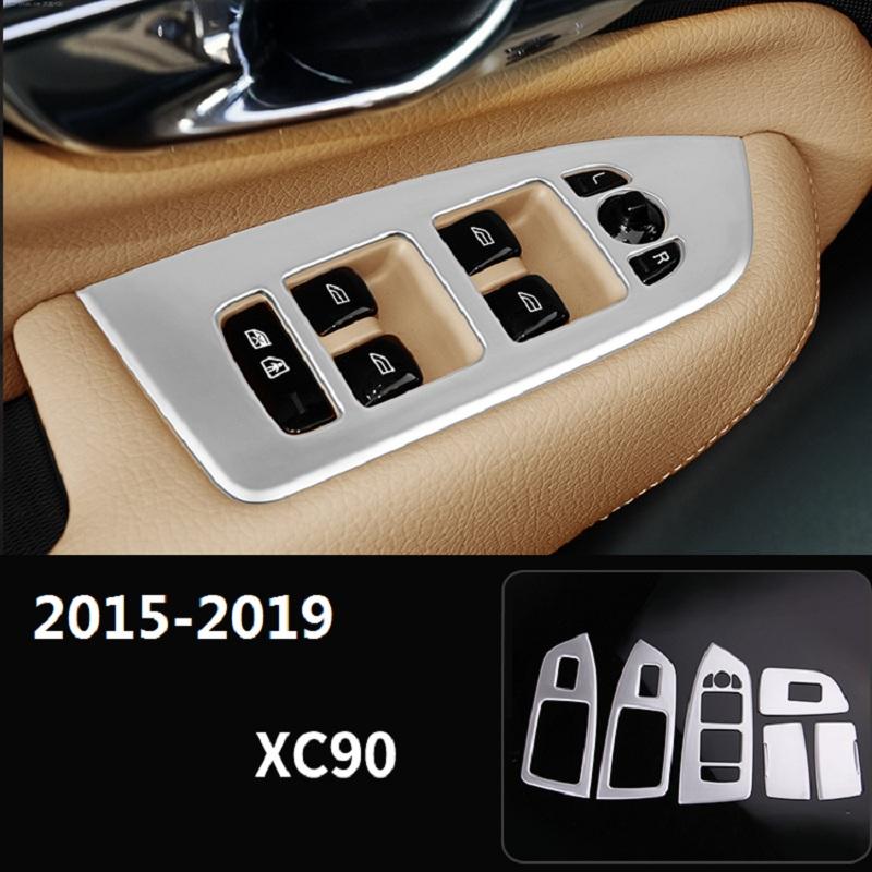 

для Volvo XC90 Левый рульокно 2015- кнопка декоративная рамка панель кнопок стеклоподъемника декоративные наклейки автомобильные аксессуары xc90