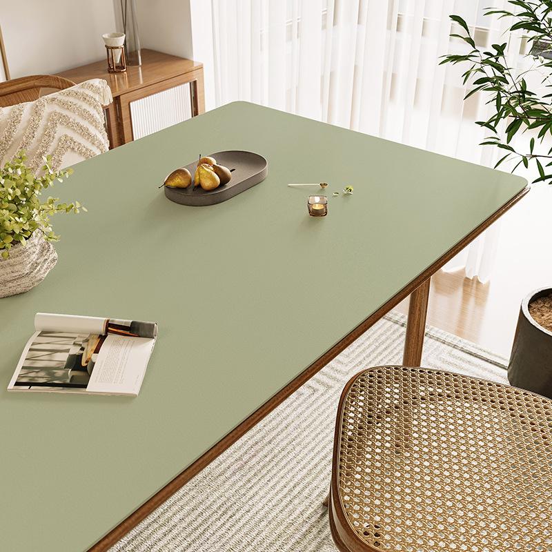 Solid Color Leather Table Mat Waterproof And Oil-Proof Leave-In Computer Table Student Study Desk Protective Mat Coffee Table Mat Dining Table Cloth