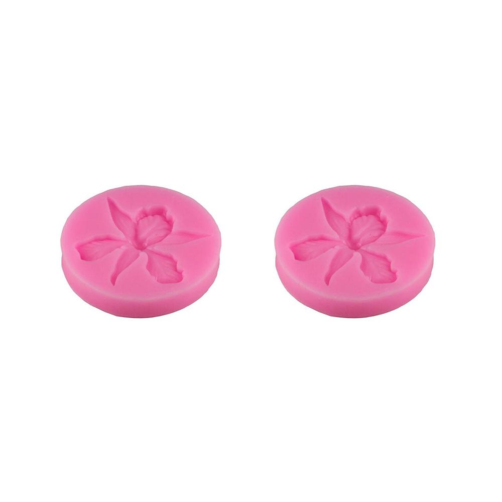 Silicone Mold 3D Orchid Flower Shape Embossing Fondant Cake Decorating Tools