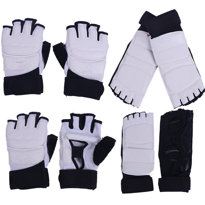 Junshi Martial Arts Half-Finger Gloves & Foot Guards Set