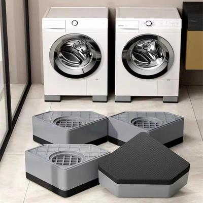 4 piezas de almohadillas antivibración reforzadas para lavadora, patas de goma, alfombrilla silenciosa para lavadora y secadora, soporte para muebles, amortiguadores