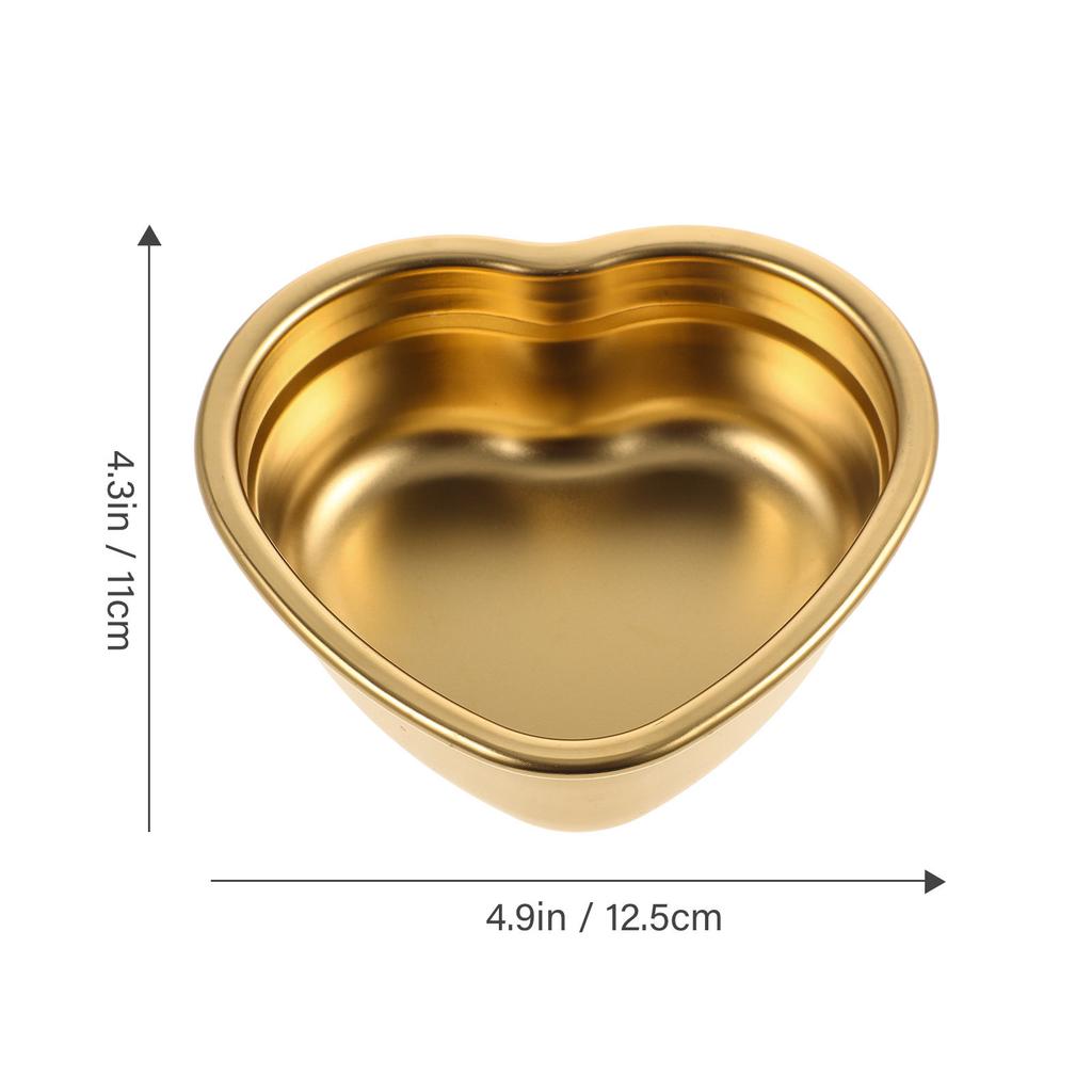 Heart Shaped Stainless Steel Snack Dish Elegant Decorative Serving Platter for Desserts Candies Appetizers Western Dining Home