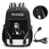 Football Star Peripheral Backpack Fashion Teen Usb Backpack Campus Student School Bag