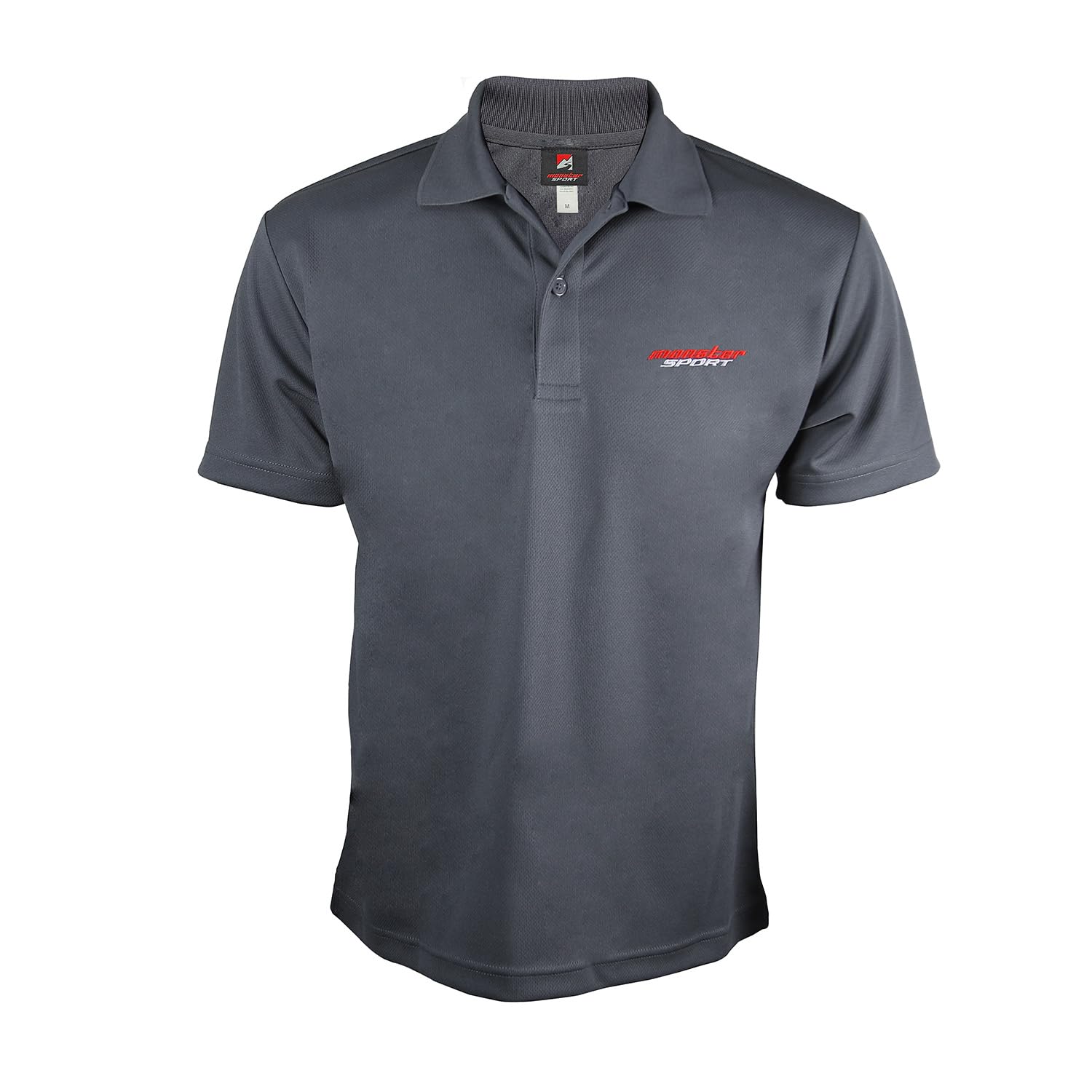 

Monster Sport ZWS74GYLL Embroidered Polo Size Short Dry UV Protection Shirt, Gray, LL, Sleeve, Moisture-Wicking, Quick-Drying, Mesh, UPF20, серый
