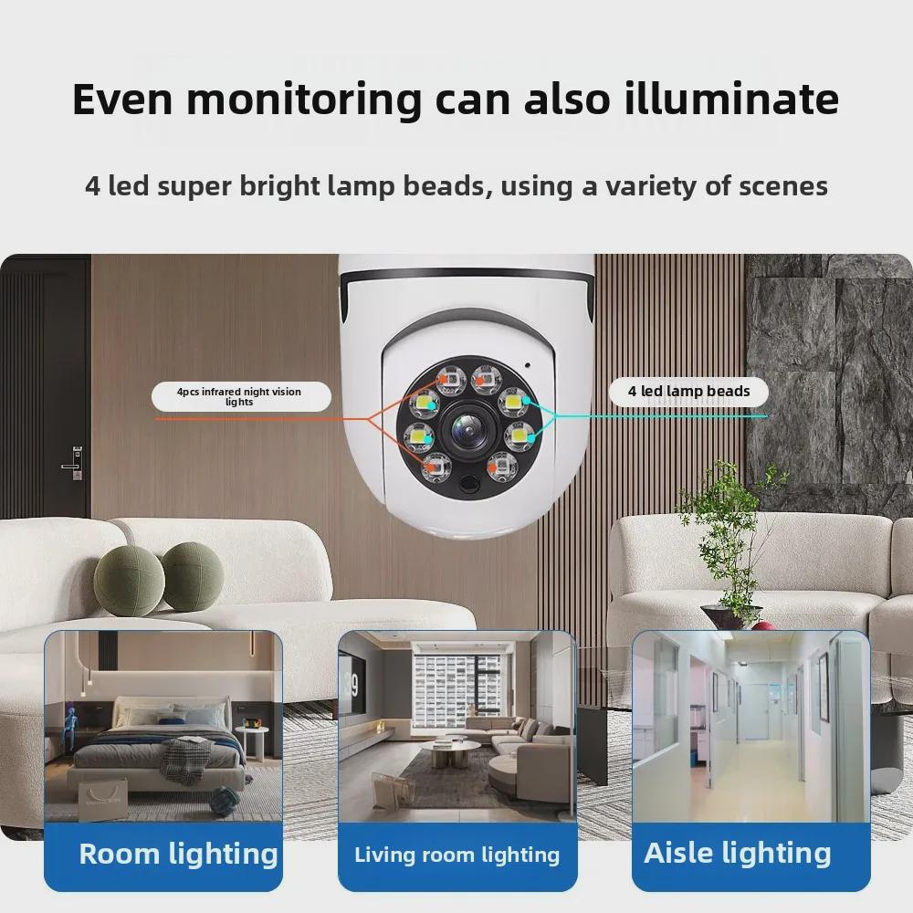 V380 Wireless WiFi Smart 360° Bulb Camera with 1080P HD and Mobile Tracking