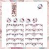 15 Pcs PET Long Floral Stickers Collage Embelishment Stickers for Card Making Scrapbook Materials Craft Daily Planner