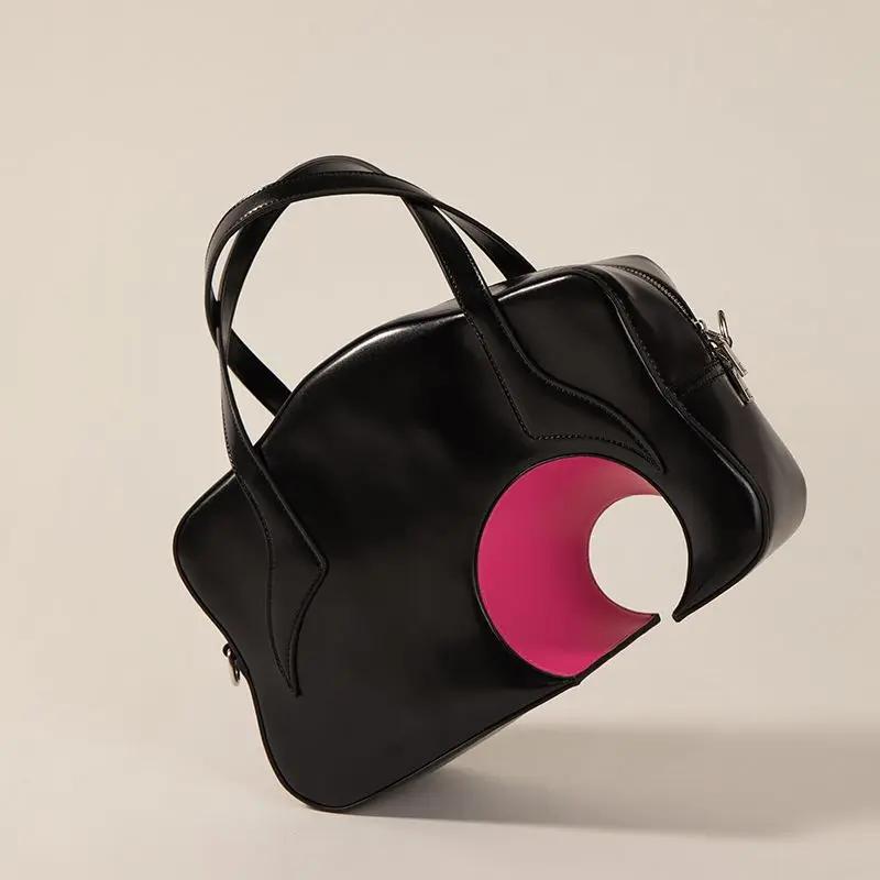 New Spring Fashion Women Bag Designer Euro-America Style PU Geometric Hollow Out Shoulder Bag Handbag Luxury Girls Bag
