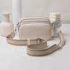 Neue kleine quadratische Tasche mit Litschi-Muster, bequemer Webriemen-Stil, breiter Schulterriemen, kleine Tasche, Umhängetasche für Damen