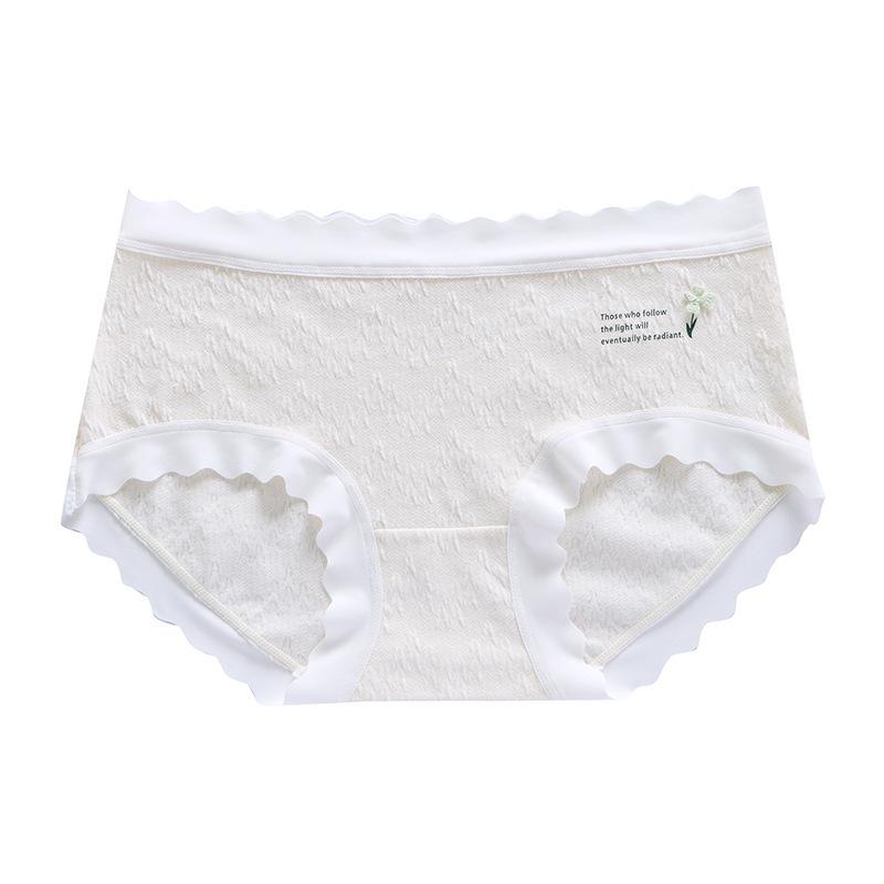 Women's Seamless Cotton Mid-Rise Panties with Antibacterial Crotch, Comfortable, Breathable, Simple Design, Plus Size Available