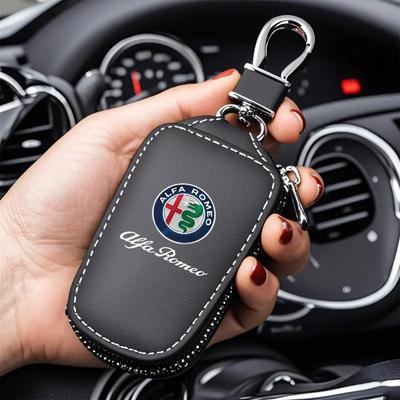 Breloczek do kluczy samochodowych Ochrona kluczy Torba Uchwyt na klucze Etui Breloczek Portfel Na giulietta 159 mito giulia stelvio 147 Akcesoria