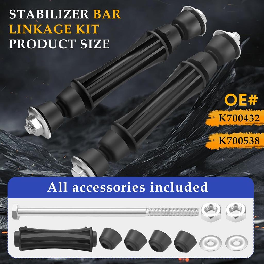 K700432 Sway Bar Link Front Stabilizer For 2007-2016 Chevy Silverado 1500 Avalanche Tahoe Suburban GMC Sierra Yukon Cadillac Escalade Front