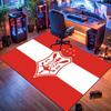 Corinthians SC Red White Stripe Crest Print Area Rug Brazilian Soccer Fan Non Slip Rectangular Floor Mat Gaming Room Football Fan Home Decor Rug