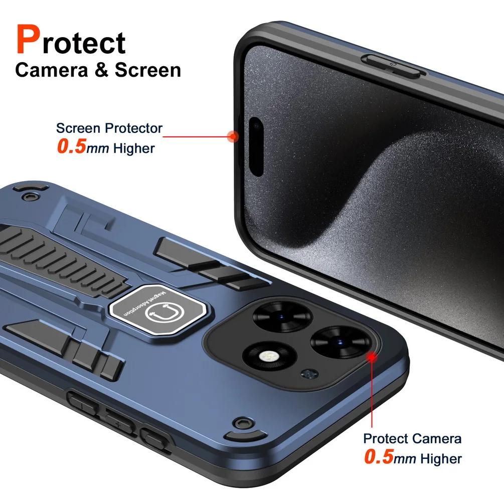 Shockproof Fall Support Armor Shell For Tecno Spark Go 2024 2023 2022 Spark 20 20C 10 10C Pro 9 9T 8C Camon 20 Pro 19 18P 4G 5G