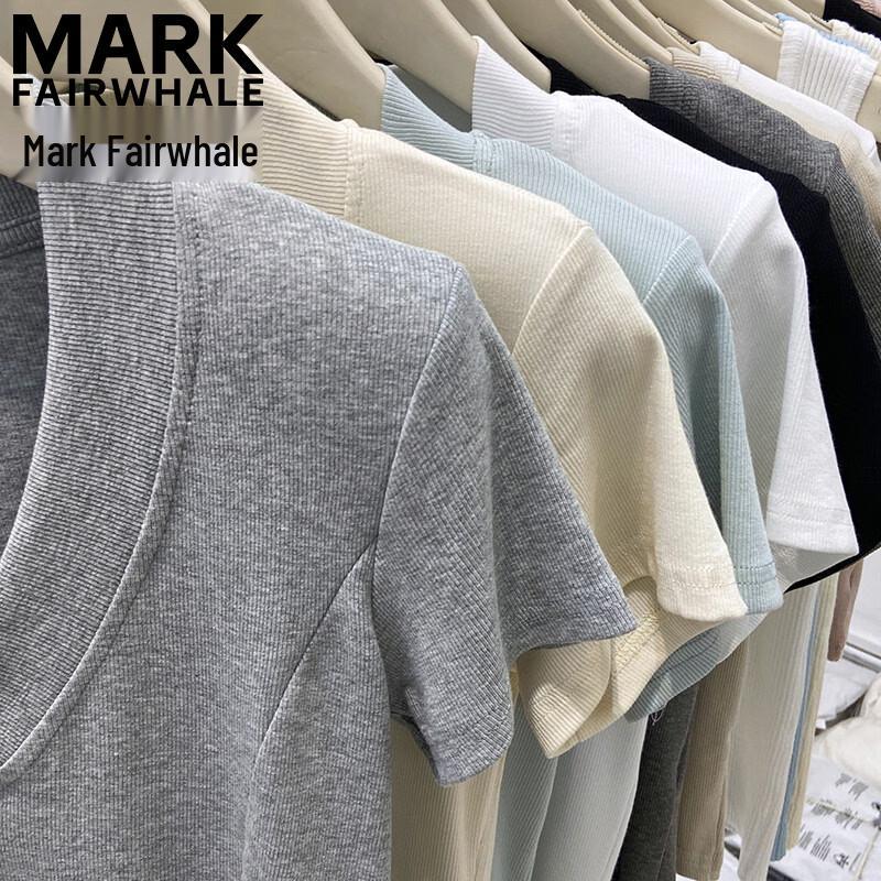 Mark Fairwhale Women's V-Neck Slimming Short Sleeve T-Shirt