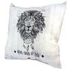 Les Trésors De Lily [P2964] - Designer Cushion 'Boho' Light Gray (Dream - Believe and Dare) - 30 Cm