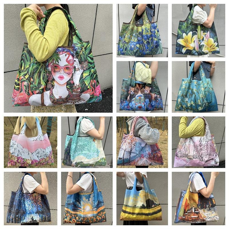 Sac à bandoulière pliable élégant Grande capacité Sac à bandoulière portable pour femmes, Sac fourre-tout de shopping avec plusieurs motifs disponibles