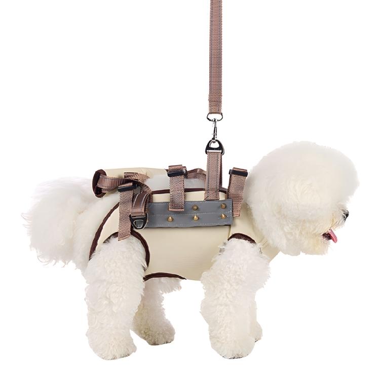 

Multiuse Pet Harness with Rope for Small and Medium Dog Adjustable and Easy Attachment Design Chest Vest for Walking серый