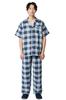 Factory Checkered Soccer Short Long Checked Loungewear for Spring and Smooth Breathable Size Y's Men's Pajamas, 100% Cotton, Sleeves, Pants,