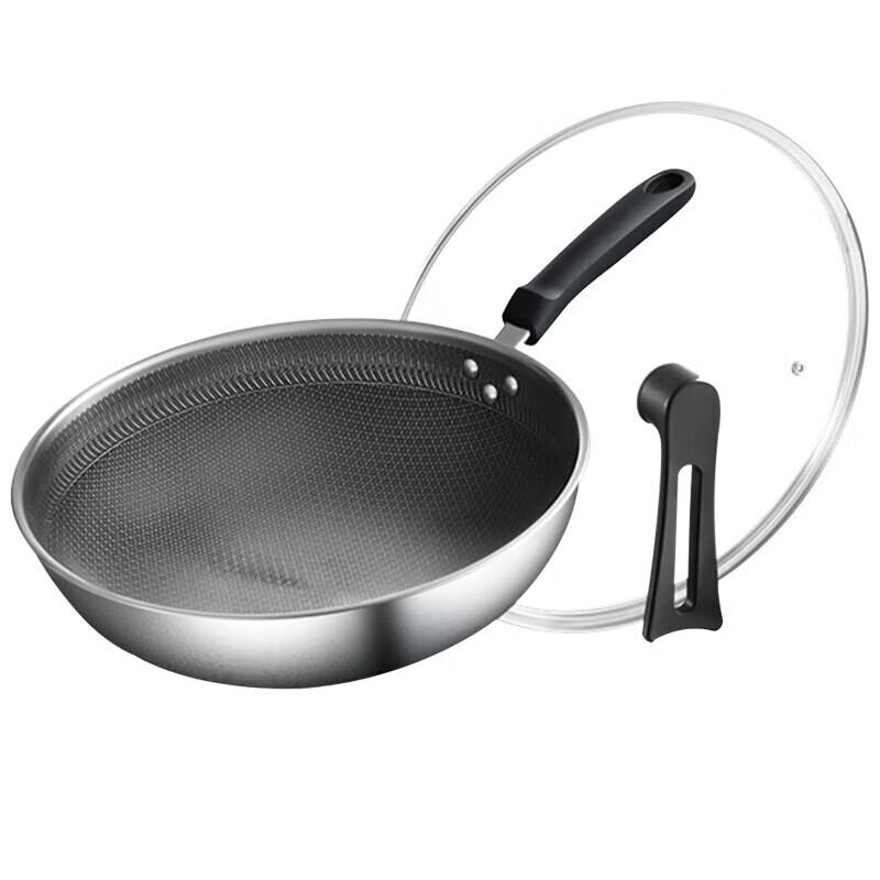 Supor 30cm Honeycomb Stainless Steel Wok