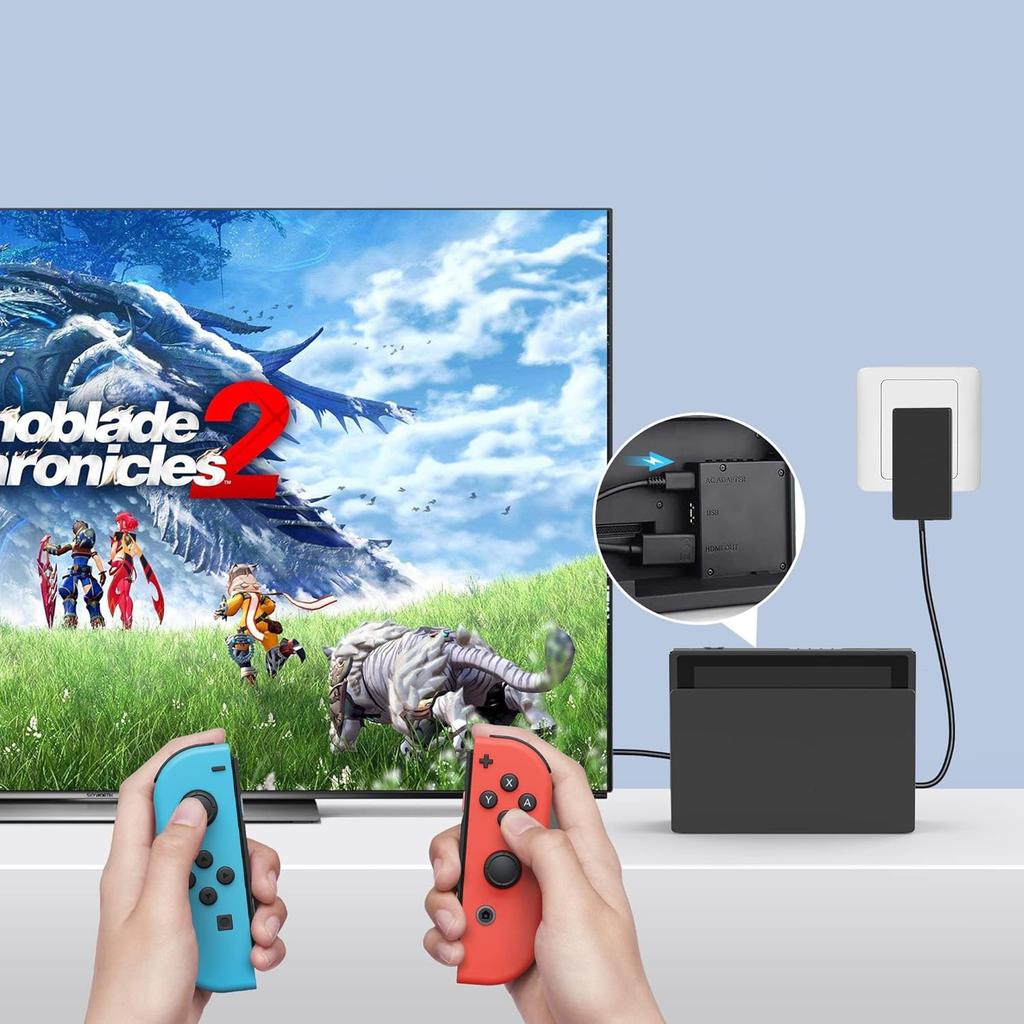Charger for Nintendo Switch AC Adapter 45W Fast Charging Nintendo Switch Charger Compatible with Switch Lite/Dock/Pro Controller