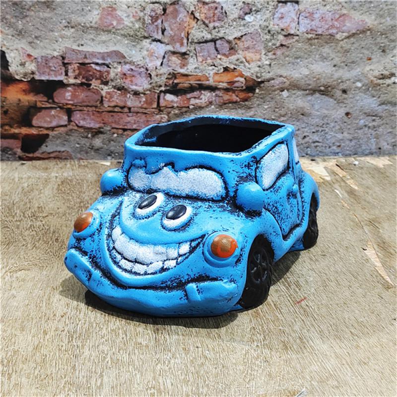 Ozdoby Sukulenty Kreslený Styl Domácí Dekorace Květináč Kreslené Auto Domácí Nábytek Váza Kreativní Květináč Kreativita Keramika