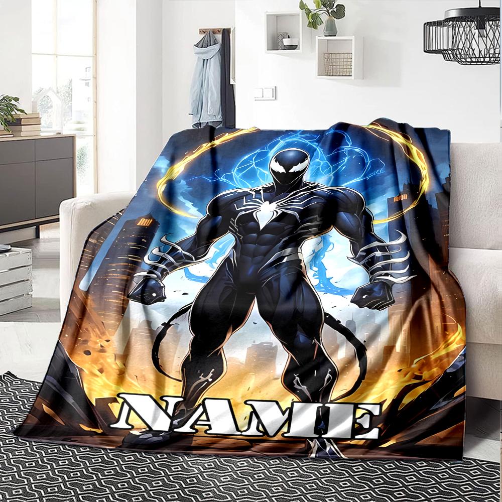 Customiz Name Personality venom Blanket Soft &Warm Sofa Office Bed Travel Lunch Break Blanket, Gift Suitable All Seasons