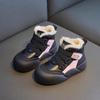 Girls Snow Boots Winter Fleece Lined Kids Cotton Shoes, Waterproof Princess Ankle Boots
