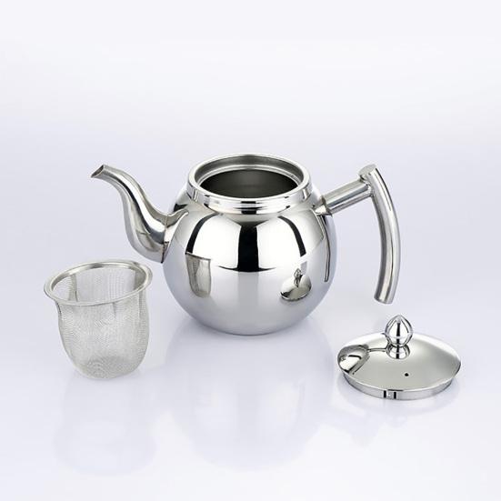 0.8/1L Stainless Steel Loose Tea Pot Strainer Filter Infuser Kettle Coffee Jug