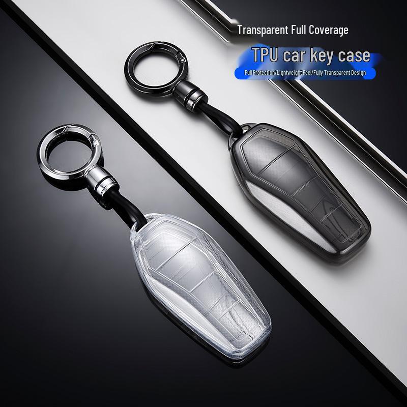 BYD Key Case: TPU Full Coverage Protective Shell for Song Qin PLUS/dmi Dolphin - Anti-Fall Design.